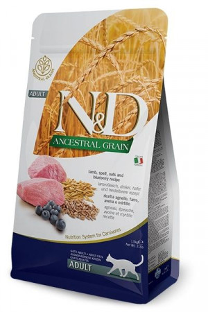 FARMINA NATURAL & DELICIOUS CAT ANCESTRAL GRAIN LAMB BLUEBERY 10kg